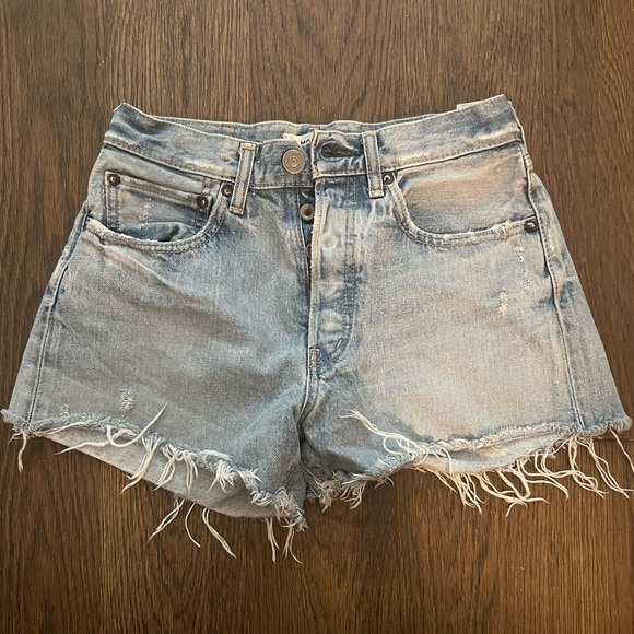 Moussy Pants - Moussy Vintage Light Wash Short Size 25